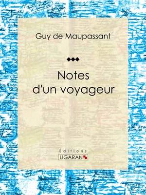 cover image of Notes d'un voyageur